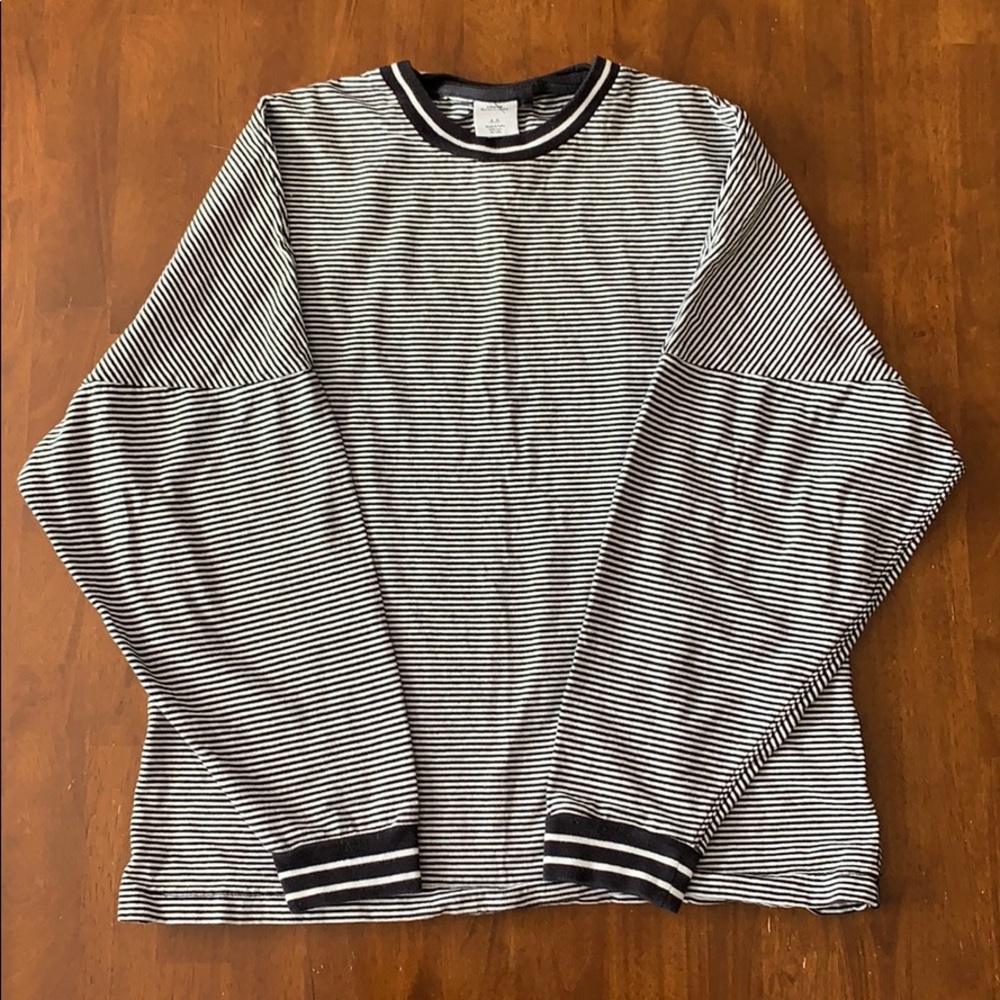 Urban Womens Black and White Striped T